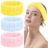 Soft facial cleansing hair bands, cute hair ties for girls, sports yoga hair bands, headwear, hair rings, hair accessories in solid colors details Picture